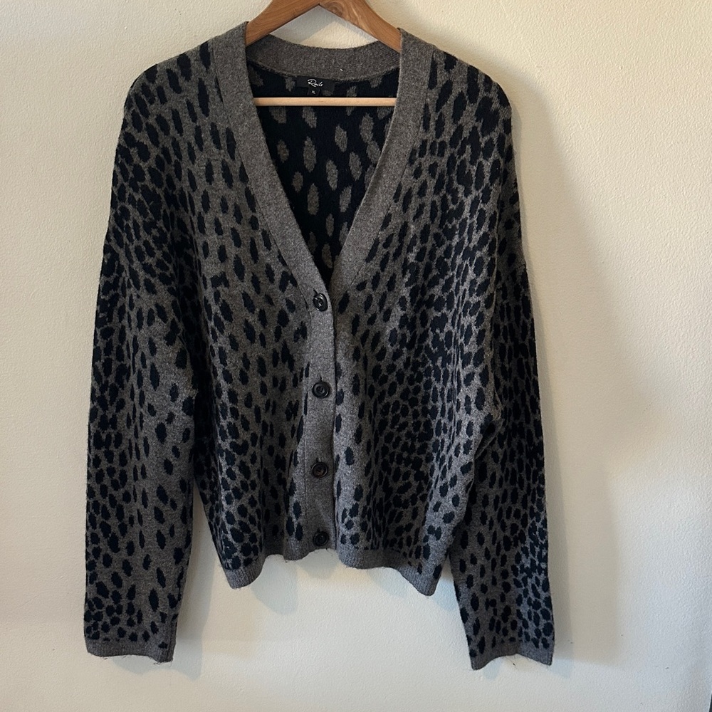 Rails Reese Leopard Print Button Cardigan - XL - Picture 5 of 14